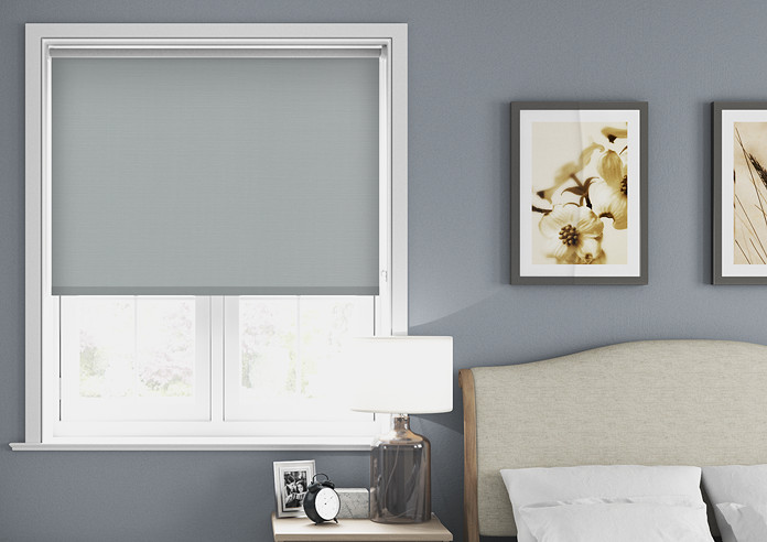 Sarra (Blackout), Slate - Motorised Roller Blind - Image 3